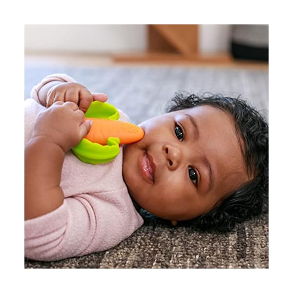 Lil' Nibblers Vibrating Apple Teether, vibrierender Apfel-Beißring, Zahnungshilfe aus weichem Silikon für die… – Bild 5
