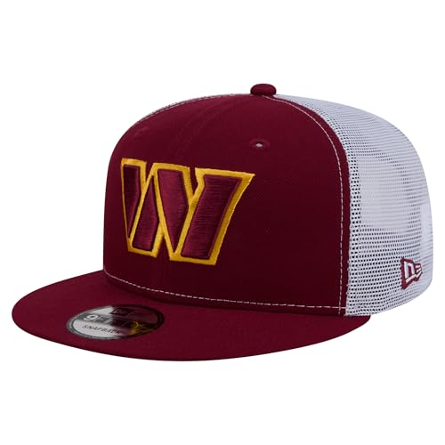 New Era Mens Burgundy Washington Commanders Core Team 9FIFTY Trucker Snapback Hat