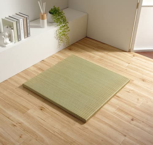 置き畳 国産 70cm ユニット畳 縁なし ネイラル 4層 約70×70×3cm 1枚 単品 日本製 九州産 半畳 正方形 い草 tatami 防炎 軽量 底冷え軽減 滑り止め #8340109