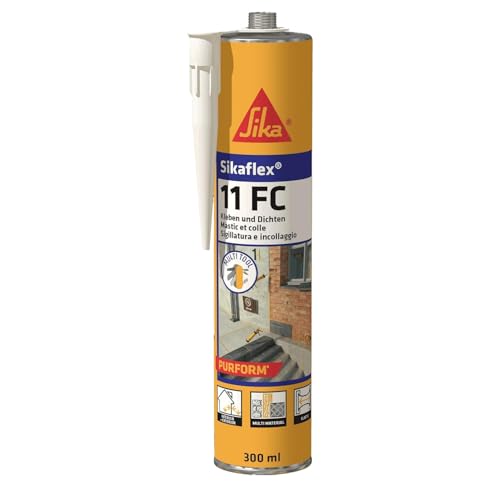 Sika – Kleb- und Dichtstoff – Sikaflex-11 FC Purform weiß – geeignet für übliche Baustoffe – lösemittelfrei und emissionsarm – 300 ml