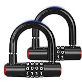 Kombinations-Fahrradschloss (4-stellig) – Schweres U-Lock aus Stahl &...