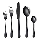 ✔ Die matte schwarze Oberfläche und das elegante Kurvendesign machen Das Flatware-Set elegant und zart und erheben die tägliche Mahlzeit zu einem luxuriösen kulinarischen Erlebnis. Das präzise Design unseres Bestecksets passt gut zu jedem vorhandenen Geschirr.