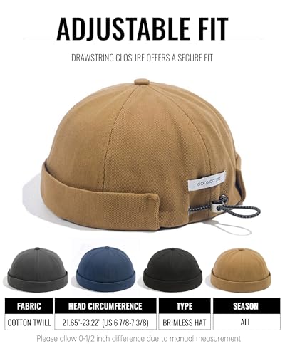 Image of CLAPE Watch Cap Work Beanie Corduroy Docker Leon Brimless Hat Rolled Cuff Harbour Hat