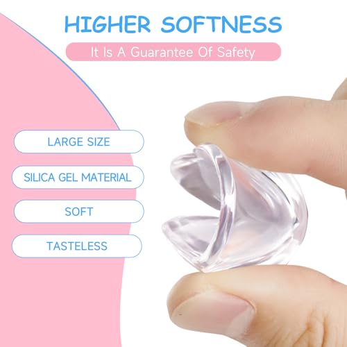 Image of PHIXBEAR Baby Proof Corner Protectors (28 Pack), Extra Soft Silicone Sharp Bumpers and Guards for Bed, Table, and Furniture Edges, Clear