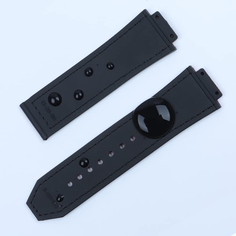 Correa de reloj 25 * 19mm de cuero y silicona compatible con Big Bang con bucle mariposa 3