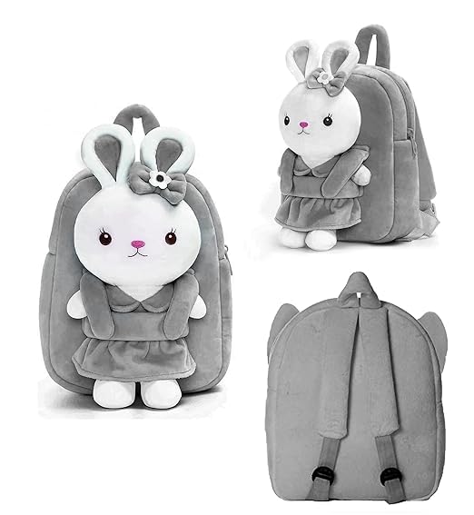 Image of Frantic Soft Cartoon Design Animal Velvet Plush School Backpack Bag For 2 To 5 Years Boys Girls Nursery Preschool Picnic Carry Travelling Bags (2-5 Years)