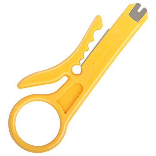Uvital Mini Wire Stripper - Economy Network Cable Cutter, Portable Impact Punch Down Tool for RJ45/CAT5/CAT6, Telephone, Computer UTP Cable