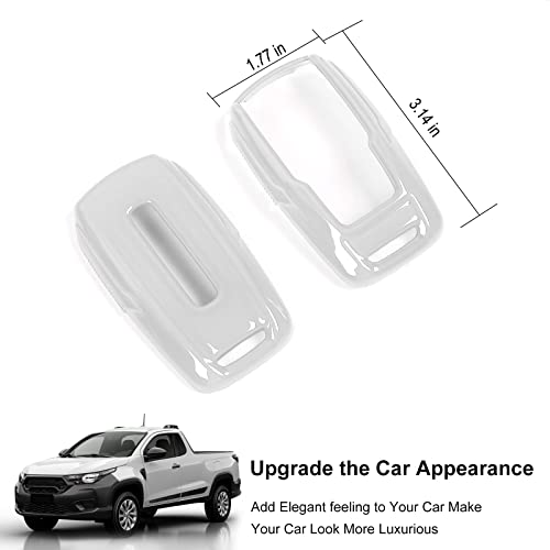 Image of Key Fob Case Cover Key Bag Holder Protection Shell Accessories for Dodge RAM 2018-2026,White
