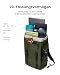 tomtoc Laptop Rucksack, 22L Vintage Tagesrucksack für 13-16 Zoll Laptops, Leicht & Wasserabweisend, Robuster Casual Daypack Damen Herren für Arbeit und Alltag, Ideal für Uni, Pendeln und Freizeit