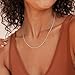 Jewlpire 925 Sterling Silver Chain Necklace for Women, 2mm Rope Chains Silver Chain for Women Sturdy & Comfortable & Shiny Womens Chains Necklace 34 Inch