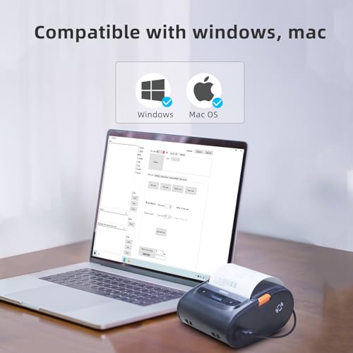 Image of Bluetooth Thermal Rollo Label Printer 4x6 inches for Small Business, Wireless Shipping Label Printer, Compatible with USPS, Shopify, Amazon