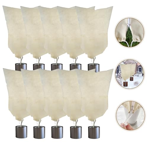 Plant Covers Freeze Protection &ndash; 35' &times; 50' Reusable Plant Protector Bag with Drawstring and...
