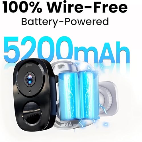 Funstorm 2K/3MP Wireless Security Camera Outdoor, Free Cloud Storage, 5GHz/2.4G WiFi Long-lasting Rechargeable Battery, Colour Night Vision, Motion Detection, Voice Intercom, IP66 Waterproof - Image 2