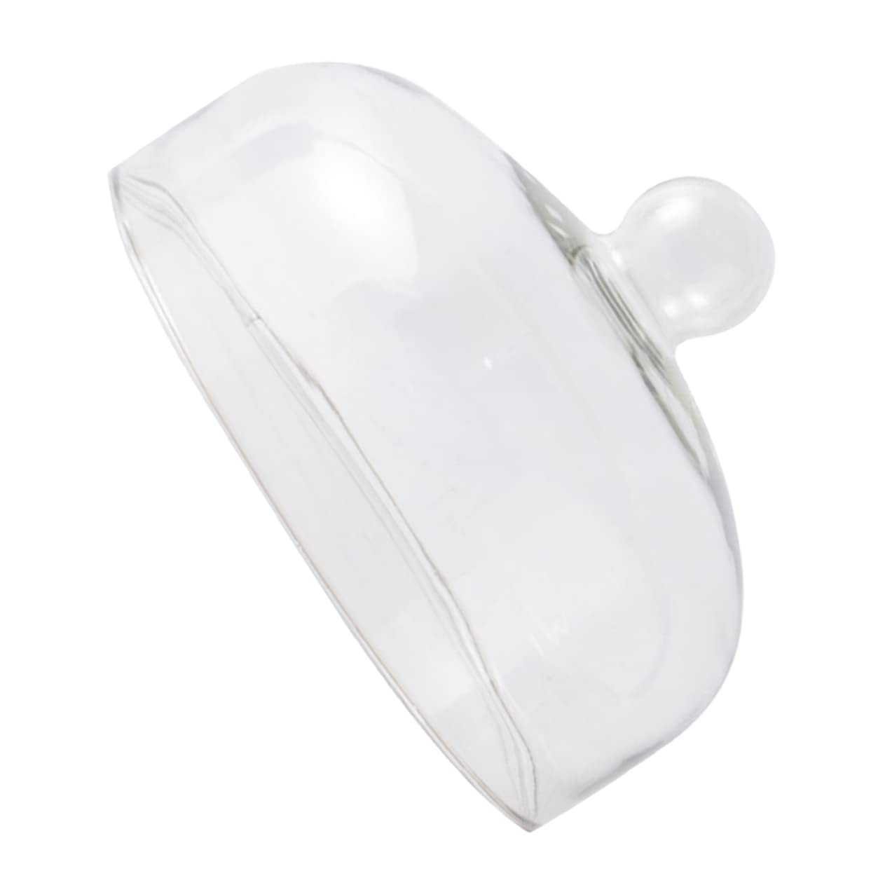 Cúpula de Vidrio Redonda de Color Claro 1 Pieza para Postres y Tartas | Vidrio Transparente, Diseño Simple y Resistente, Fácil de Limpiar, para Fruta y Presentación