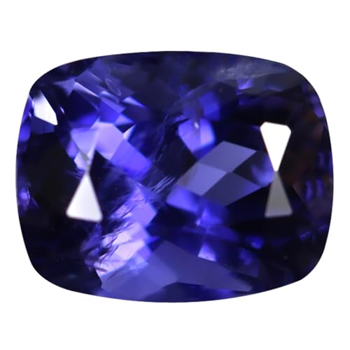 Pierre iolite bleue de Ceylan coussin 8x6 mm idéale pour bague sur mesure