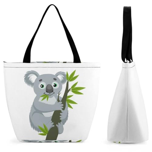Sac à main koala femme grand sac à bandoulière cabas shopping voyage tissu