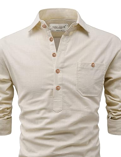 Image of Vida Loca Men Cotton Full Sleeve Casual Spread Collor Slim Fit Short Kurta for Men and Boys (Pack of 2)
