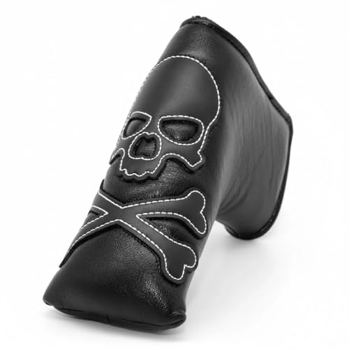 Couvre-club putter haut de gamme à fermeture magnétique design squelette