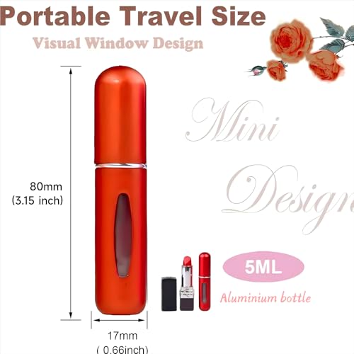 5ml Leakproof Metal Perfume Atomiser Bottle - Premium Travel Spray Bottle with Bottom-Fill Design, for Gym, Airplane & Daily Use - Image 3