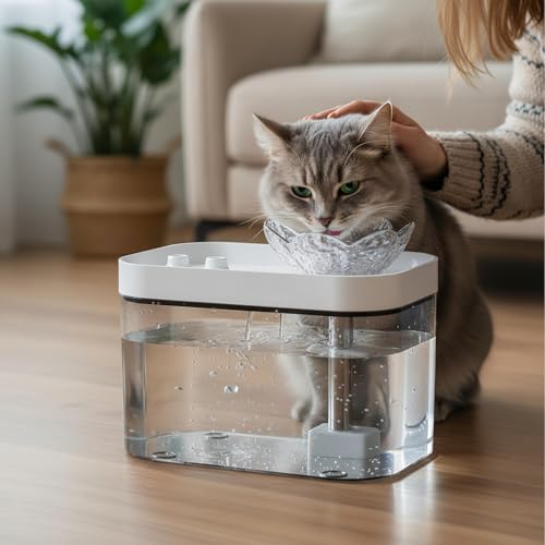 Fuente para el agua de los gatos domésticos y dispensador silencioso para perros con USB 3