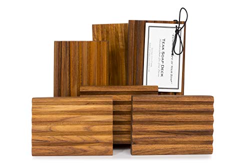 Stone City Farm Soap Dish Premium Teak Soap Dish | Handcrafted of Teak Wood (Straight)