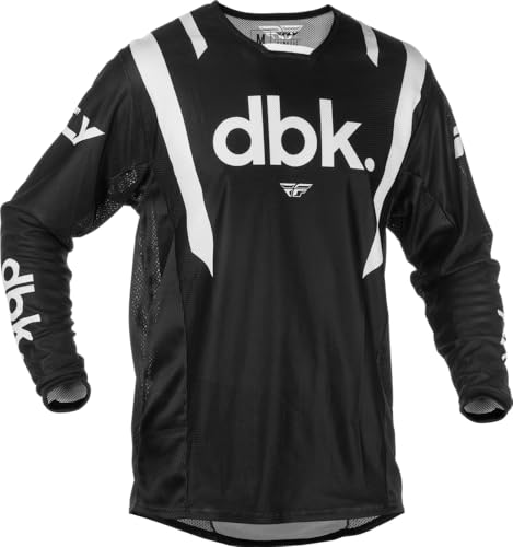 Fly Racing Kinetic Mesh DBK Jersey (Black/White, Large)