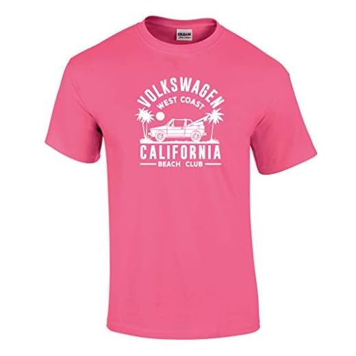 All+Every Volkswagen West Coast California Black Text Men's Neon T-Shirt