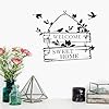 Healifty Welcome Home Removable Wall Decal Sticker Creative Self-Adhesive Wall Decoration for Living Room and Corridor Cartoon Style for Home Accessories #2