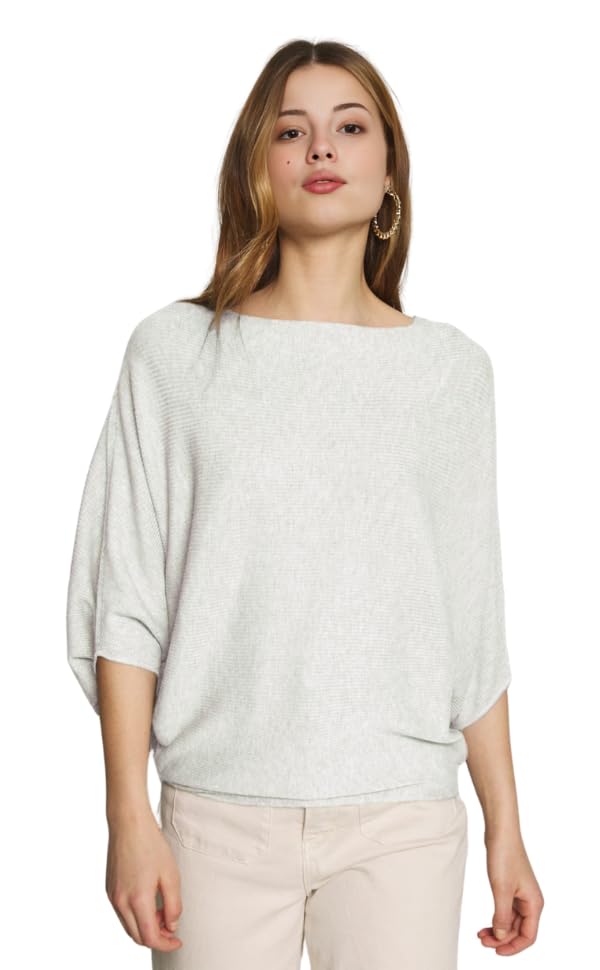 Women Fashion Ribbed Batwing Sleeves Bagy Balloon Style Fit Top |Casual Regular Size fit | Summer and Party fit-image-3