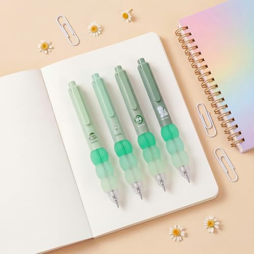 Temiary 4 bolígrafos gel retráctiles finos 0.5mm miniatura 5