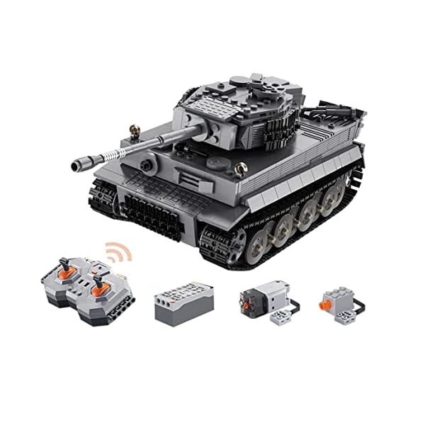 XZRUK Panzer Bausteine, 2,4 Ghz Fernbedienung Tank Modellbausatz, 2596 Teile Bausteine, Spielzeug für Kinder und… – Bild 3