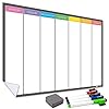 WallTAC A2 Wekelijkse Planner Whiteboard Sticker voor muur | Gemaakt in het Verenigd Koninkrijk | Gemakkelijk te…