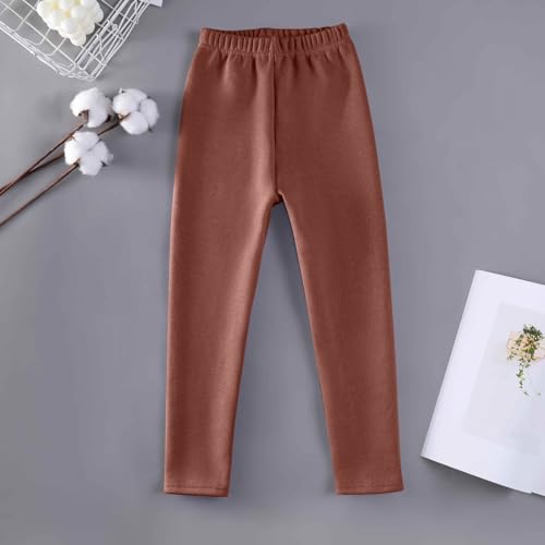Beessbest Girl's Fleece Lined Leggings Kids High Elastic Waisted Warm Winter Athletic Yoga Pants Thermal Underwear Leggings3