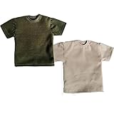 1/6 Custom Scale 2X T-Shirt Clothes for 12' Male Action Figure Doll Clothes Toy (Brown+Green)