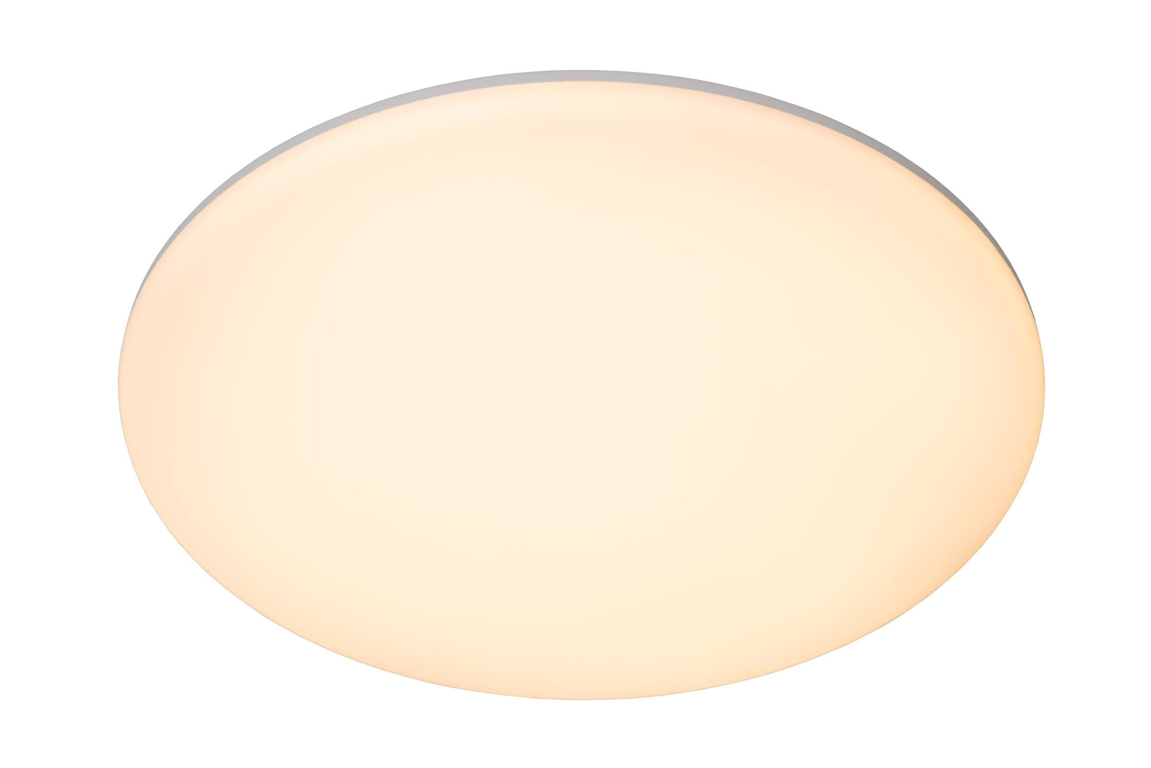 LUCIDE Olson - Flush Ceiling Light Bathroom - Ø 35 cm - LED - CCT - 1x36W 3000K/6500K - IP44 - Opal