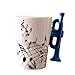 YEHEI 240 Ml Musik-Keramikbecher, Kreative Musik-Keramikbecher, Niedliche Kaffee-Tee-Milch-Tassen und Tassen mit, Neuheitsgeschenke, Trompete