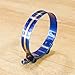 T-Bolt Hose Clamp Adjustable Stainless Steel Titanium Blue Clamp Diameter Ranger for 2.25