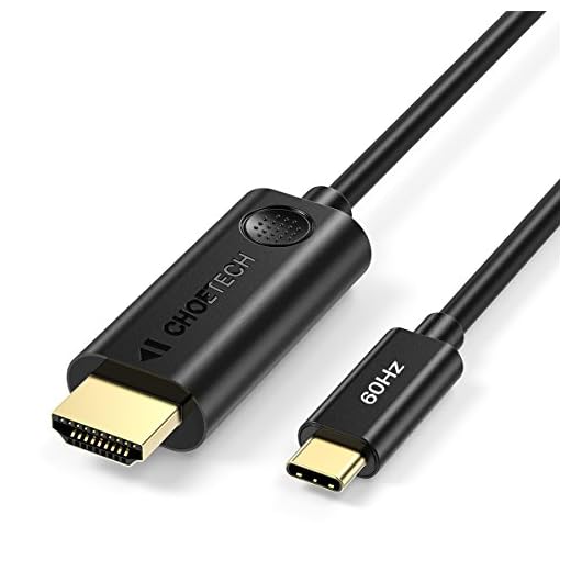 Cable USB C a HDMI(4K@60Hz),CHOETECH Cable HDMI a USB 3.1 Tipo C para iPad Pro/Macbook Air2019/2018,2019/2018MacBookPro,GalaxyS10/S10E/S9/Note10/8/S9+/S8,HuaweiP30Pro/P20/Mate 20/Mate20 Pro etc(1.8m)