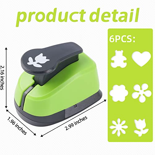 Hole Punch, Hole Puncher, 1 Inch Hole Punch, Paper Punch, Hole Punch Shapes, Heart Paper Punch, 6Pcs Hole Punch Set, Flower Paper Punch, Single Hole Punch, Paper Punch For Scrapbooking #TOP3