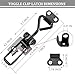 8 Pcs Toggle Clamp Latch 4003 Style, 1320lbs Capacity Adjustable Toggle Clamps with Lock Hook, Black Smoker Clamps Heavy Duty Latches, Quick Release Hasp Clamps for Trunk, Jig, Door and Tool Boxes