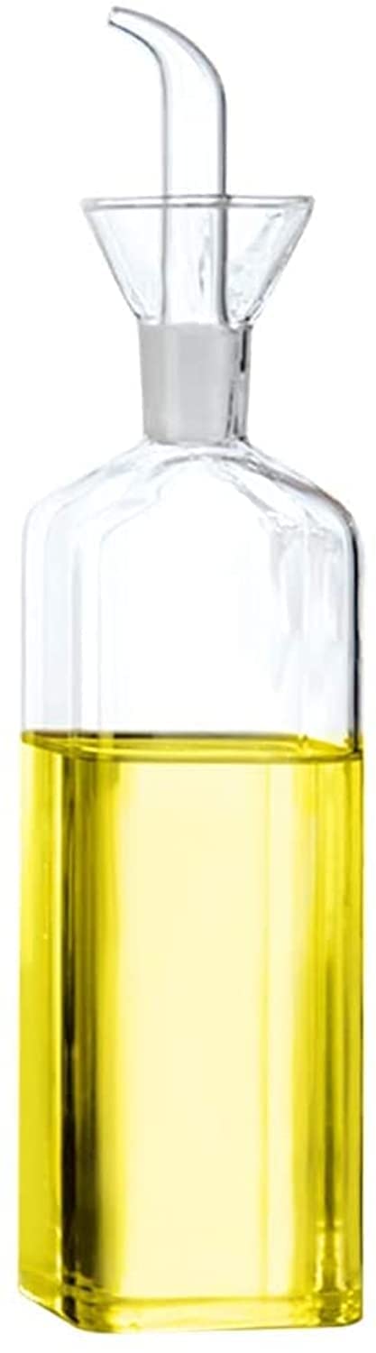 Glass Olive Oil Dispenser Bottle, Oil Bottle Glass, With Stainless Steel Spout, Measuring Dispenser, Cotainer Salad Dressing Glass Oil Bottle, With Pourers and Funnel, for Kitchen and BBQ