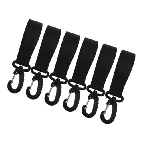 BESTonZON Stroller Hooks Organizer 6 Pack Diaper Bag Hanging Hooks Rotatable Plastics Stroller Hangers Reusable Outdoor