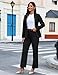 luvamia Elegant Womens Pantsuit Black Sets Women 2 Piece Outfits Women Pant Suits Dressy Casual Corporate Outfits for Pantsuit Long Sleeve Blazer Sets Black Size Medium US 8 to 10