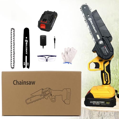 6 inch Mini Chainsaw Cordless, Portable Power Chain Saw Electric