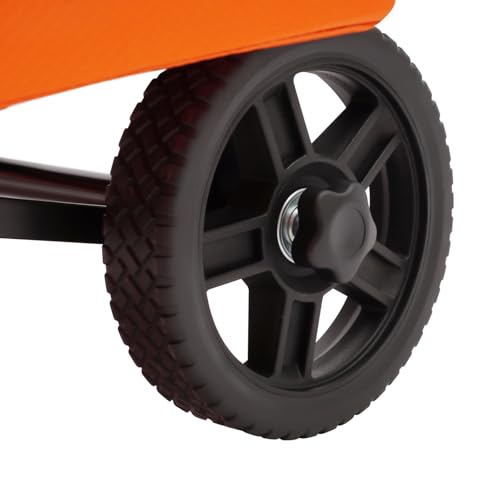 Chariot de courses pliable avec roues jusqu'à 80 kg - Grand chariot avec sac de transport pliable de 64 l - Léger et peu encombrant - Pour supermarché, camping et jardin (orange) – vue 7