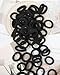 WillingTee 120 Pcs Baby Hair Ties, Cotton Toddler Hair Ties for Girls and Kids, Multicolor Small Seamless Hair Bands Elastic Ponytail Holders,Black