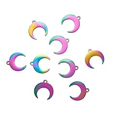 Moon Steel Charm_10 Pcs