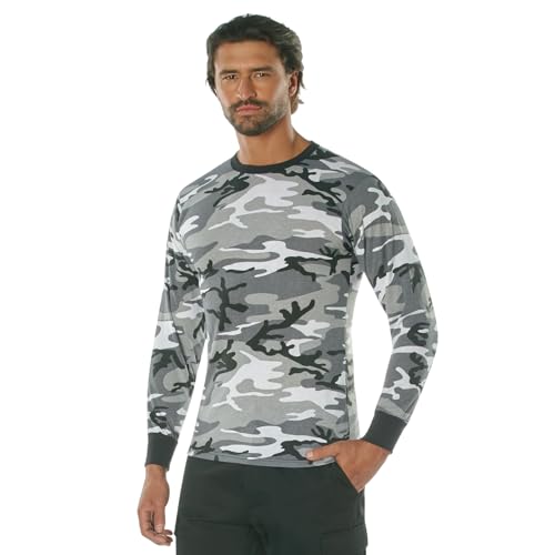 Image of Rothco Long Sleeve Camo T-Shirt | Rugged Camouflage Crew Neck T Shirt, Comfortable Casual Tee for Men & Women