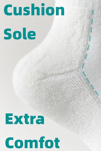 Irisbear Womens Crew Socks Cushioned Cotton Striped Quarter Socks Vintage Retro Running Socks 6 Pairs2