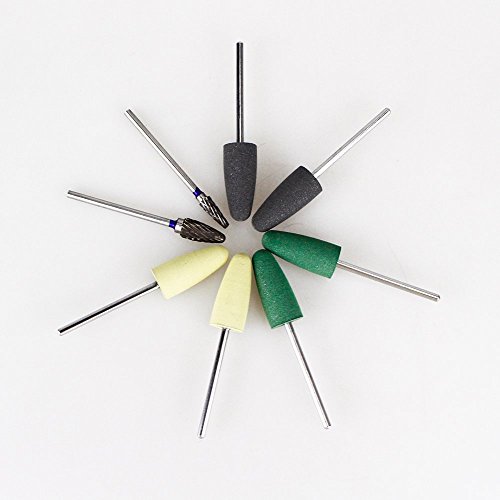 Polishing Burs Kits Acrylic Resin Bridgework Grinding Set 8pcs by Pwhite
